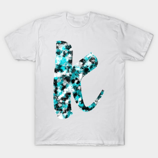 Paint Splash Letter K T-Shirt by Hip Scarves and Bangles